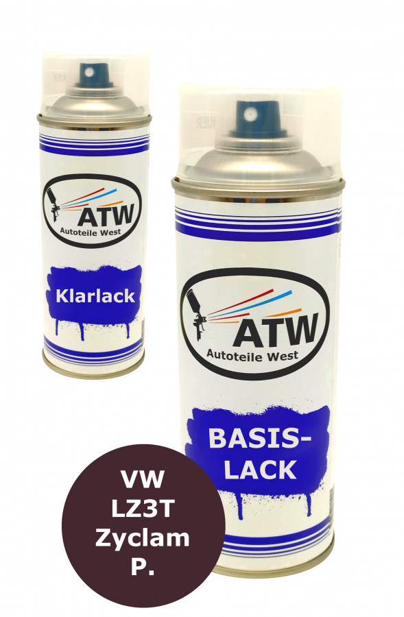 Autolack für VW LZ3T Zyclam P.+400ml Klarlack Set